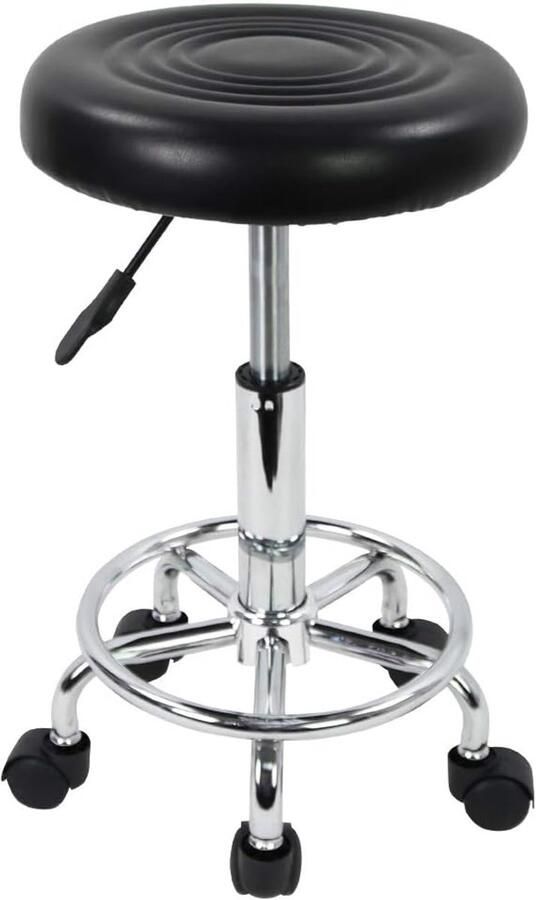 Unbranded Bureaustoel voetsteun draaibaar Metaal zwart