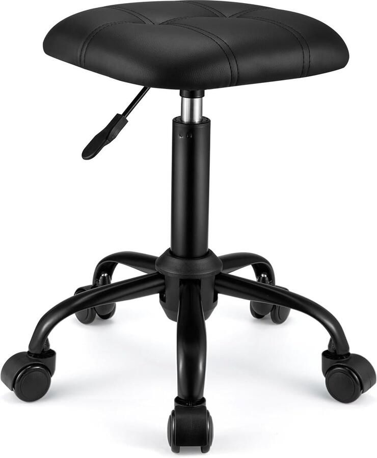 Unbranded Bureaustoel Wielen In Hoogte Verstelbare Metaal Zwart