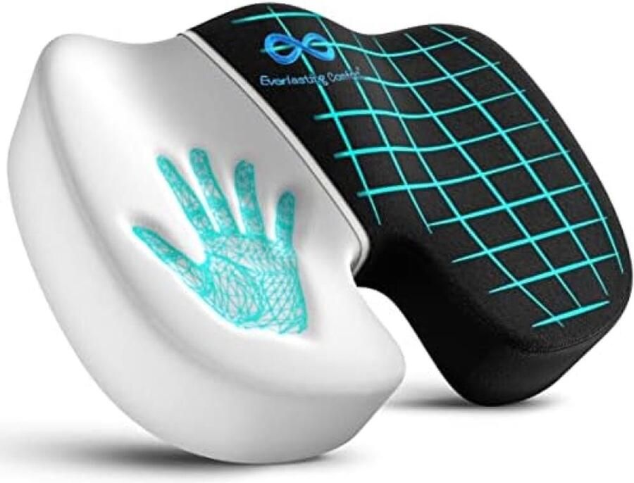 Unbranded Ergonomisch Traagschuim Kussen voor Bureaustoel en Autostoel