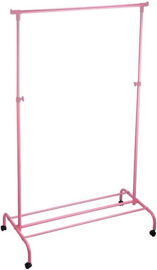 Unbranded kledingrek Metaal verstelbaar 42D x 81B x 160H centimeter Laadvermogen 10 kg roze
