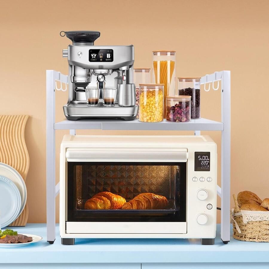 Unbranded magnetron ovenrek 2-traps met 6 haken 40-64 cm