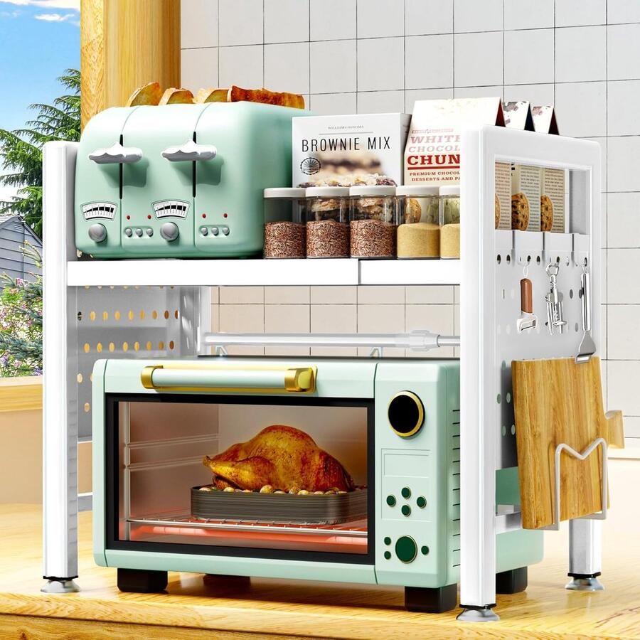 Unbranded magnetron ovenrek Uittrekbare Koolstofstaal wit