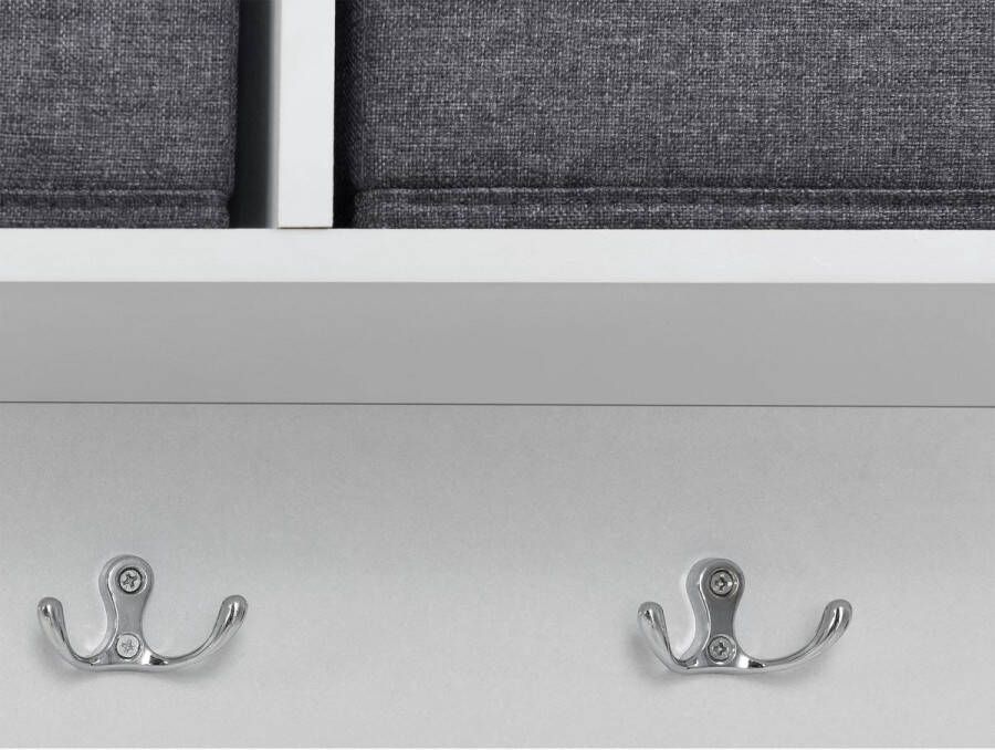 Unbranded Wandkapstok Delphia Kapstok Met 3 Manden 30x100x20 cm Spaanplaat en Metaal Modern Design