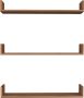 Unbranded Wandplank Corey Set van 3 12x90x15 cm Walnootkleurig Spaanplaat Modern Design - Thumbnail 2