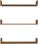 Unbranded Wandplank Corey Set van 3 12x90x15 cm Walnootkleurig Spaanplaat Modern Design - Thumbnail 2