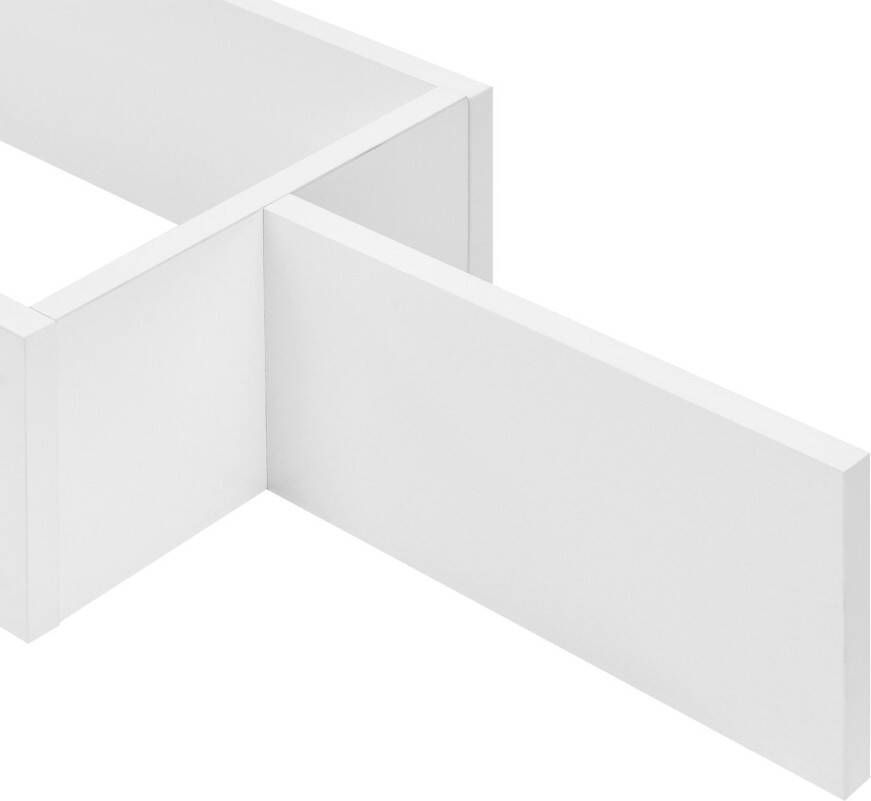 Unbranded Wandplank Kelia Met 5 Planken 104x145x49 5 cm Wit Mat Spaanplaat Modern Design - Foto 2
