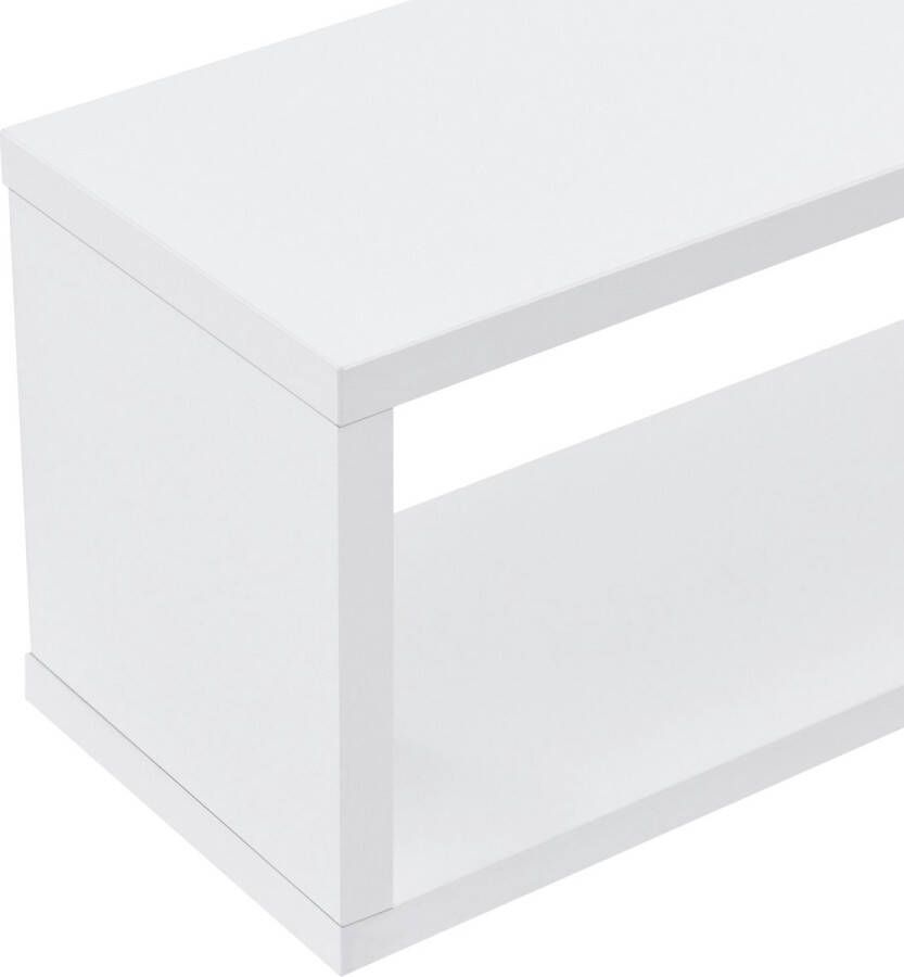 Unbranded Wandplank Luanna Set van 4 59x14 5x17 cm Wit Spaanplaat Stijlvol design - Foto 3