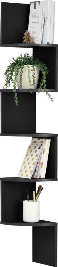 Unbranded Wandplank Mya Planken Zwart MDF Modern Design Retro Stijl