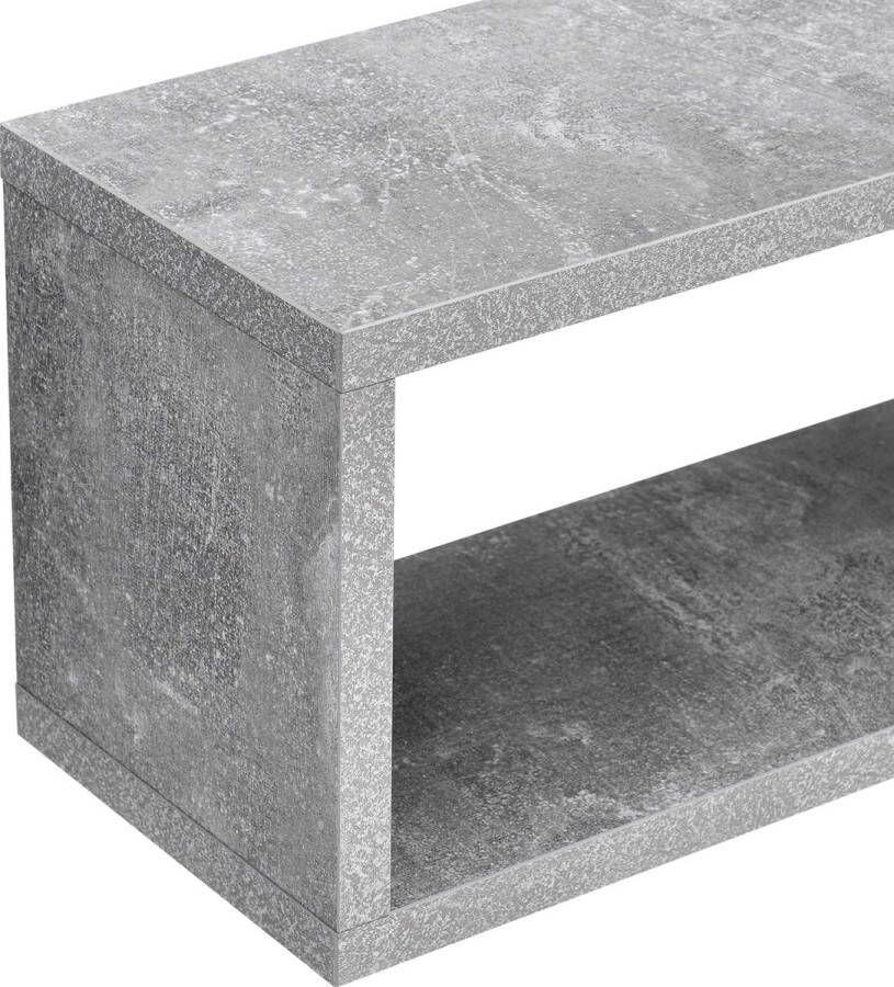 Unbranded Wandplank Ricardo Set van 4 59x14 5x17 cm Betonlook Spaanplaat Stijlvol design - Foto 2