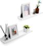 Unbranded Wandplank zwevend Industrieel Wandrek Muurplank Boekenplank Fotoplank Wit 95x40x11cm - Thumbnail 1