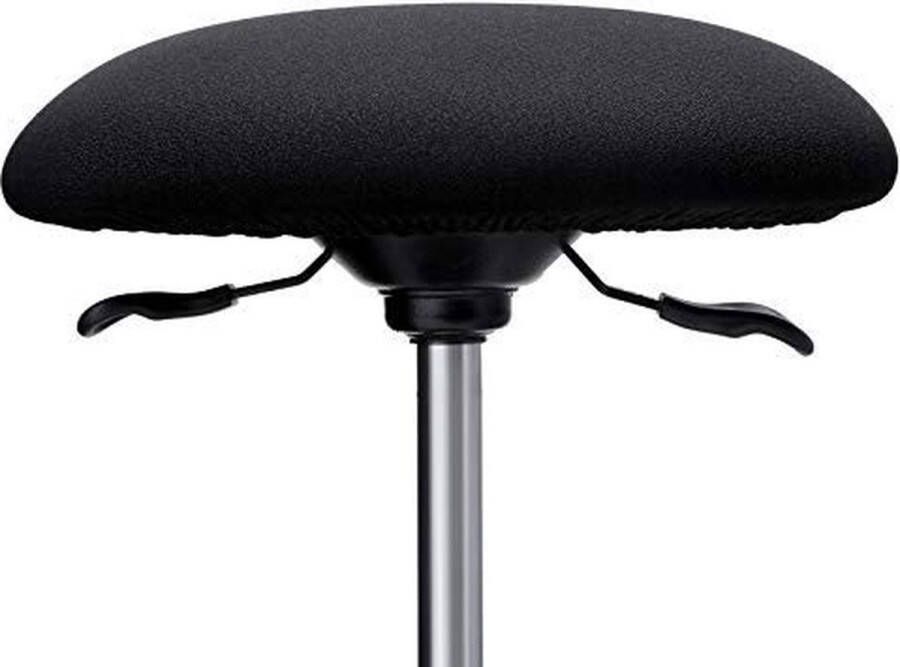 Inandoutdoormatch Wiebelkruk Zwart Verstelbare hoogte 50-70cm Balanskruk Zit sta kruk Ergonomische bureaustoel zadelkruk 41x41x50-70cm Vaderdag cadeau - Foto 3