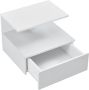 Unbranded Zwevend Nachtkastje Lise Met Lade 40x35x31 cm Wit Spaanplaat Stijlvolle uitstraling - Thumbnail 2