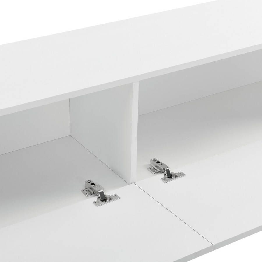 Unbranded Zwevende Kast Gerrit 140x33x30 cm Wit Mat Spaanplaat Decoratief Design