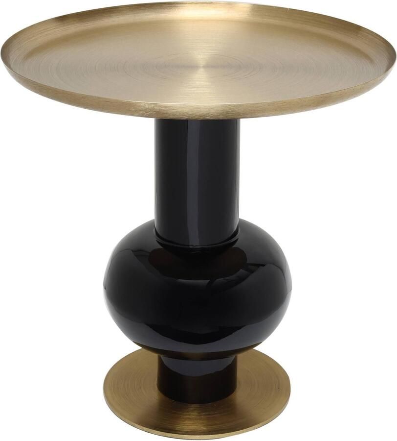 Underbar Bijzettafel Art Zwart Goud 50x50x50cm (LxBxH)