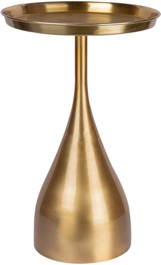 Kayoom Bijzettafel Asra 125 Elegante design in goud of zwart Metalen frame in druppelmodel ronde legplank opvallend (1 stuk)