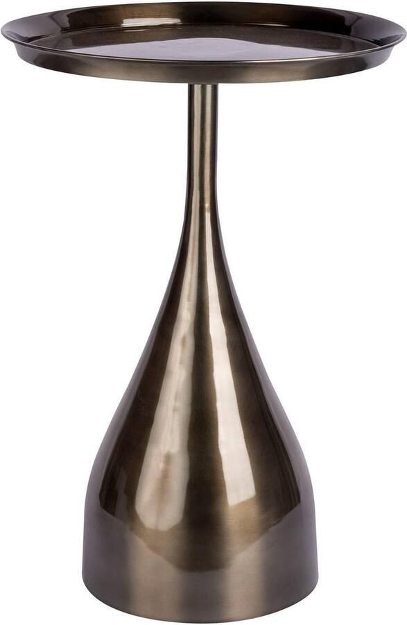 Kayoom Bijzettafel Asra 125 Elegante design in goudkleur of zwart Metalen frame in druppelmodel ronde legplank opvallend (1 stuk)