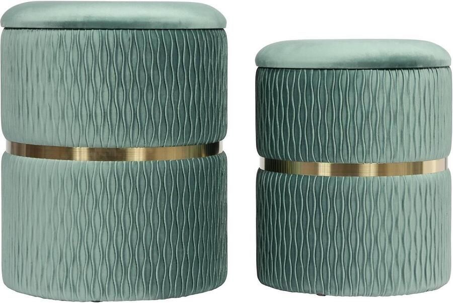 Kayoom Hocker Kruk Zora 425 2-delige set praktische en verborgen opbergruimte (set 2 stuks)