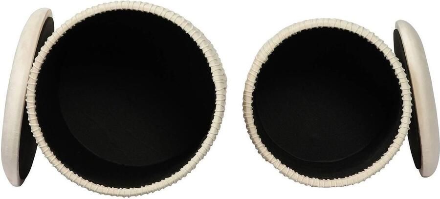 Kayoom Hocker Kruk Zora 425 2-delige set praktische en verborgen opbergruimte (set 2 stuks)