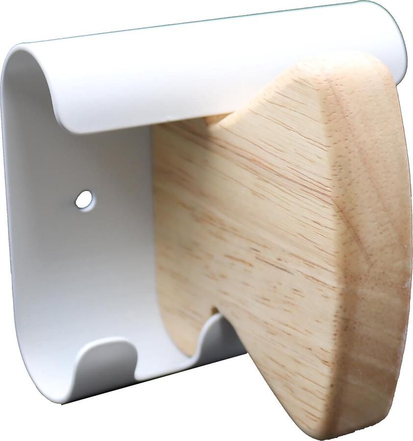 Unilux muurkapstok Aurora wit 1 haak 12 stuks