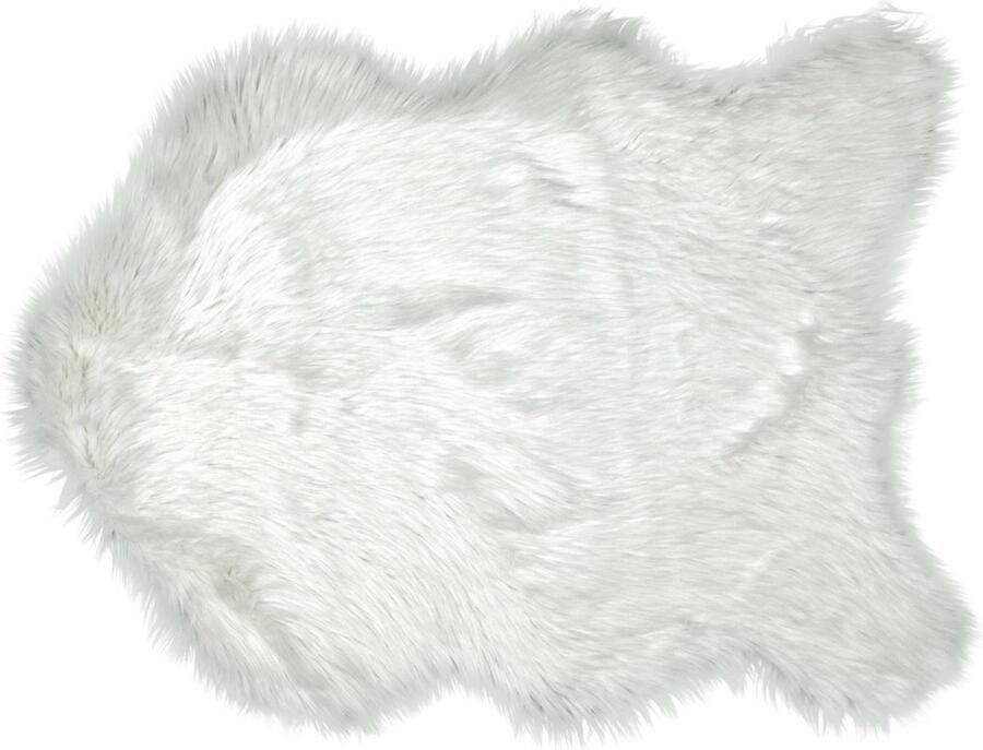 Unique Living Floormat fake fur 60x90cm white