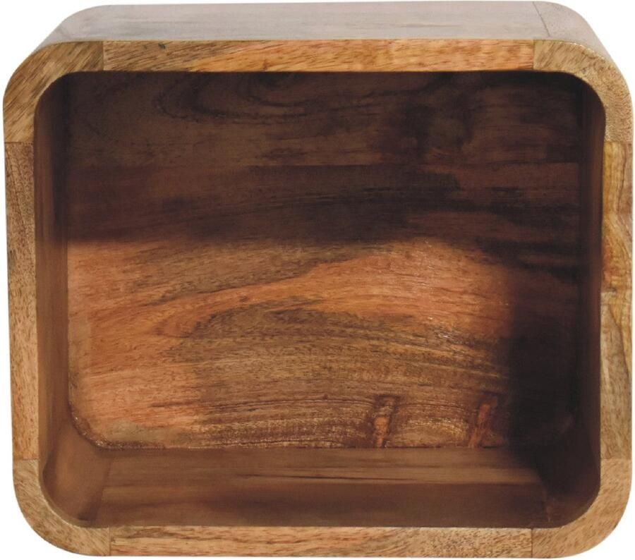 Unique-Treasure Handgemaakte Zwevend nachtkastje – open ontwerp – naturel eikenlook