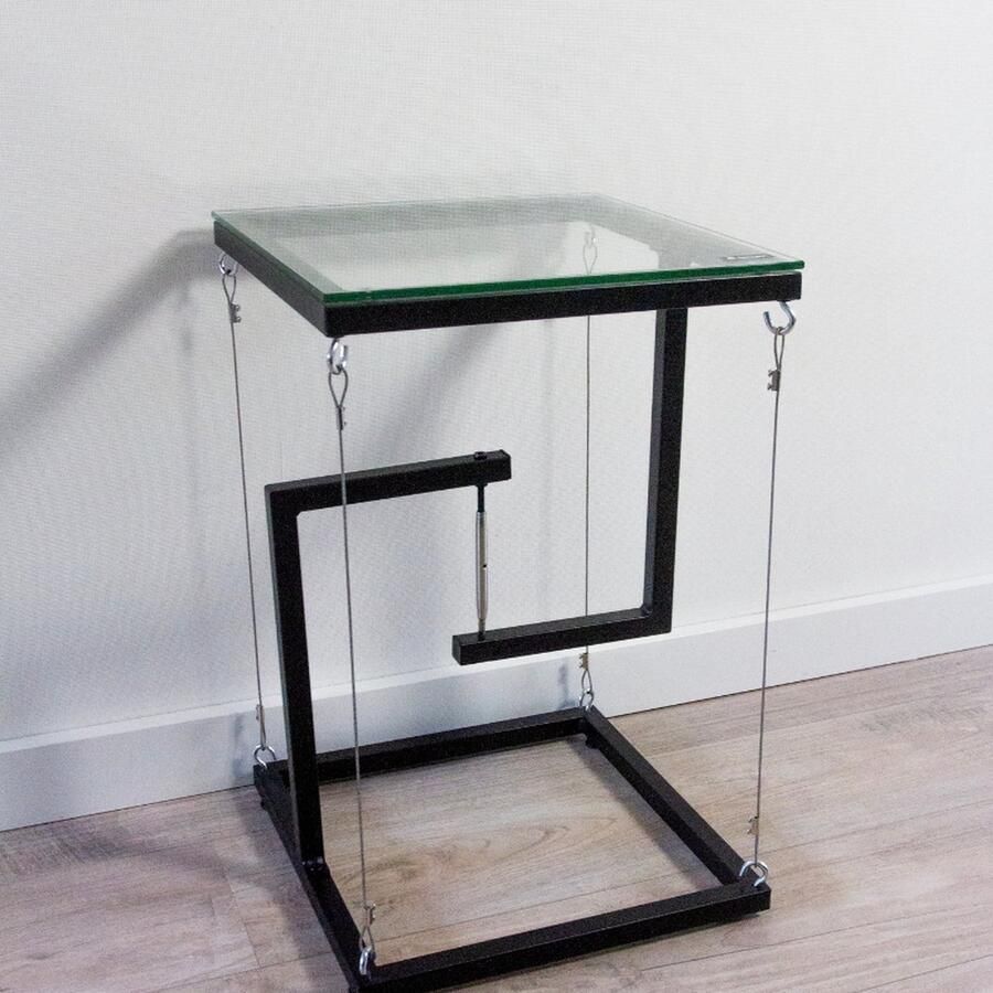 United Entertainment Zwevende salontafel bijzettafel Innovatief Modern Design 55x35 cm Zwart