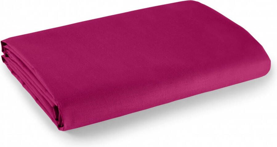 Univers Décor 100% Katoen 57 draden cm² onderlaken Fuchsia 180 x 290 cm voor eenpersoonsbed