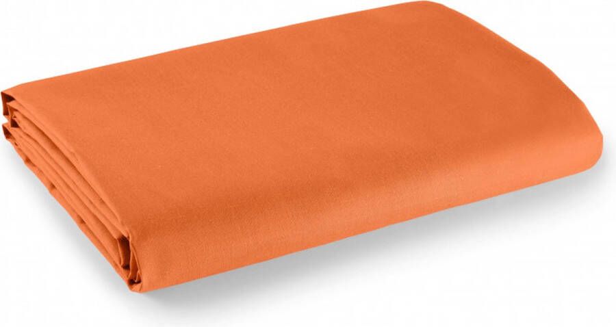 Univers Décor 100% Katoen 57 draden cm² onderlaken- Oranje 180 x 290 cm voor eenpersoonsbed