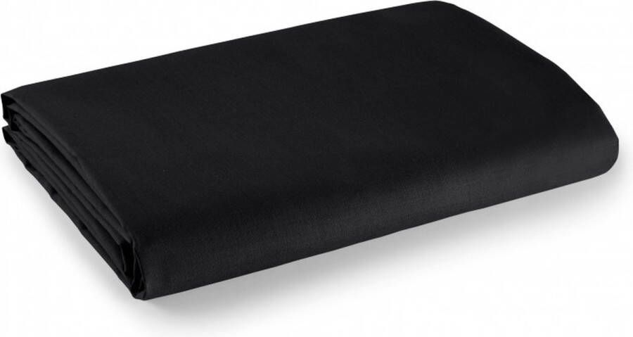 Univers Décor 100% Katoen 57 draden cm² onderlaken- Zwart 180 x 290 cm voor eenpersoonsbed