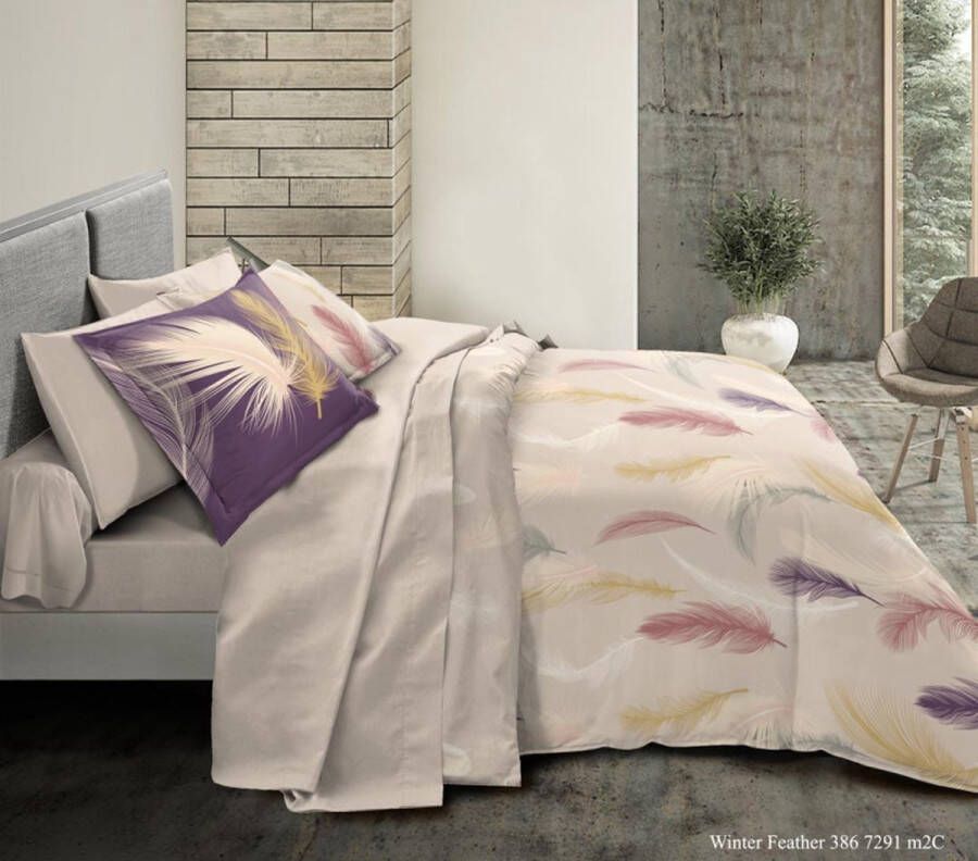 Univers Décor Compleet 6-pack Prune dekbedovertrek voor 180 x 200 cm King size bed 100% katoen 57 thread count cm²