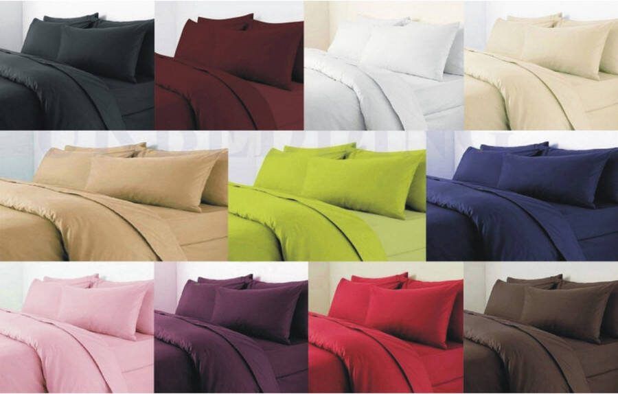 Univers Décor Compleet omkeerbaar dekbedovertrekpakket voor 180 x 200 cm King size bed Cashemire bordeaux - Foto 1