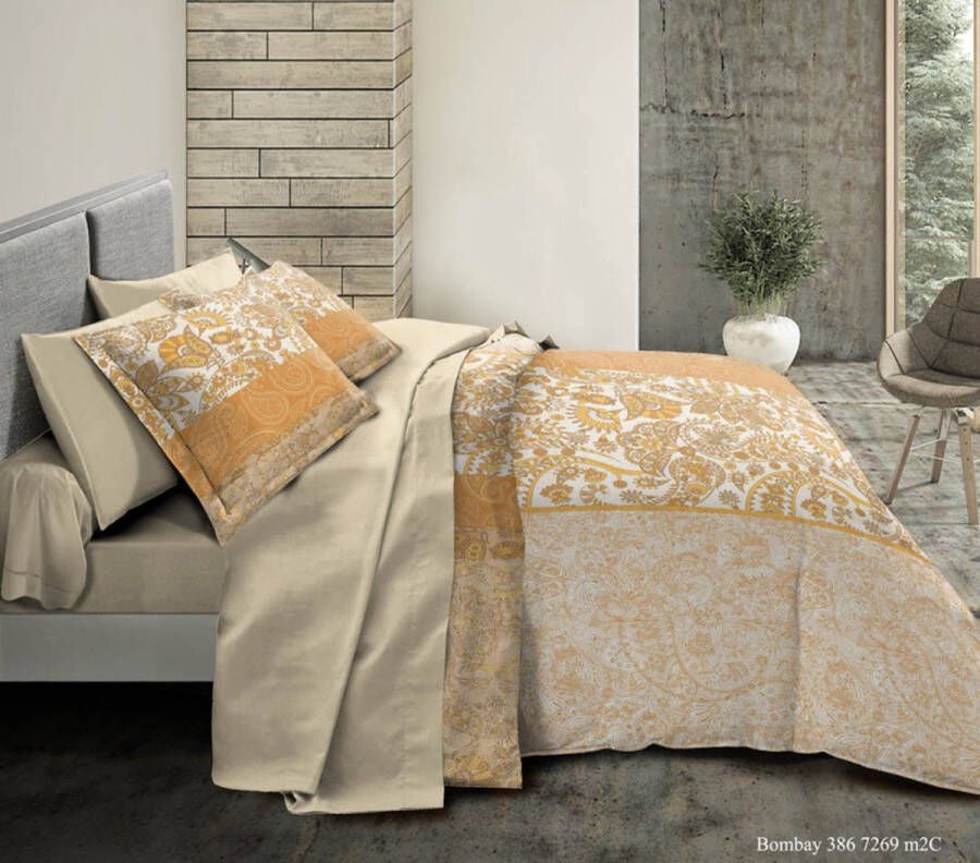 Univers Décor Set van 3 Bombay lakens voor bed van 90 x 190 cm 100% katoen 57 draden cm²