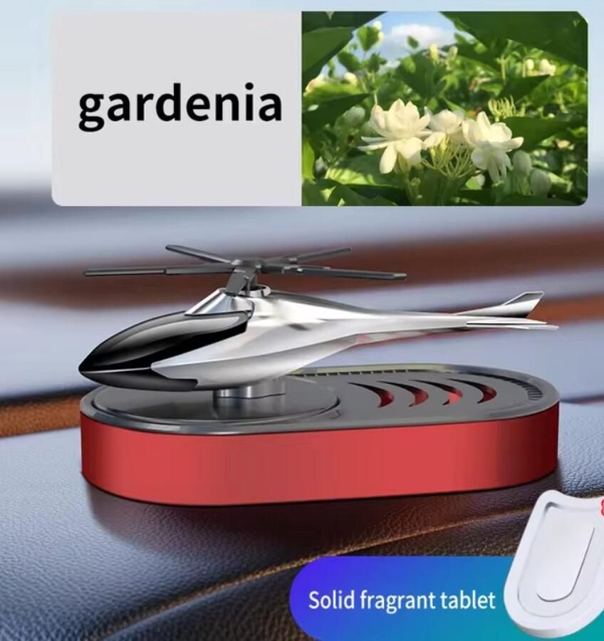 Universeel Auto Aromatherapie Solar Vliegtuig – Auto Middenconsole Parfum Decoratie – Auto Roterende Stoel Creatieve Auto Slinger - Foto 2