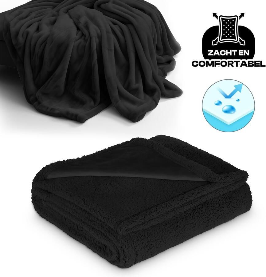 Unlimited Collection Love Blanket Waterdicht Deken XXL (145x216 cm) Zachte en Comfortabele Deken Geschikt voor Bed Ideaal voor Alle Vochtige Omstandigheden Sex deken Waterdichte deken -Zwarte Variant - Foto 2