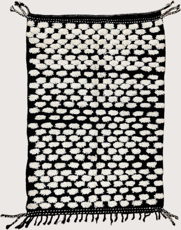 Unlimited Living Fez Vloerkleed Handgemaakt Zwart Wit 145 x 100 cm