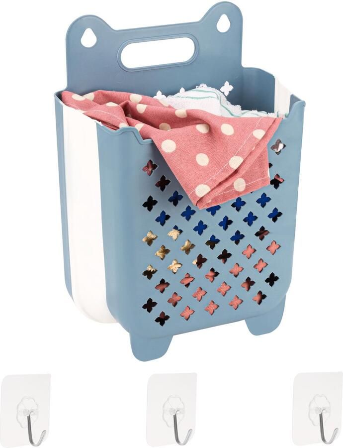 Unyqoos Blauwe Zelfklevende Badkamer Organizer met Veelzijdige Opslagmogelijkheden voor Douche en Keuken