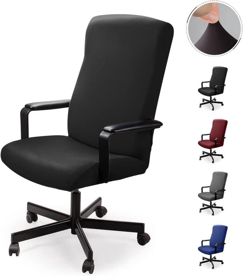 Unyqoos Bureaustoelhoes voor Modern Interieur met Elastische en Wasbare Stof