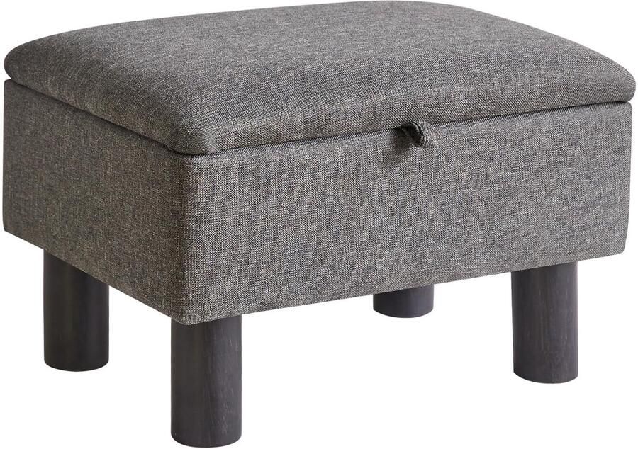 Unyqoos Comfortabele Voetenbank met Verborgen Opbergruimte en Stevige Houten Poten voor Multifunctioneel Gebruik