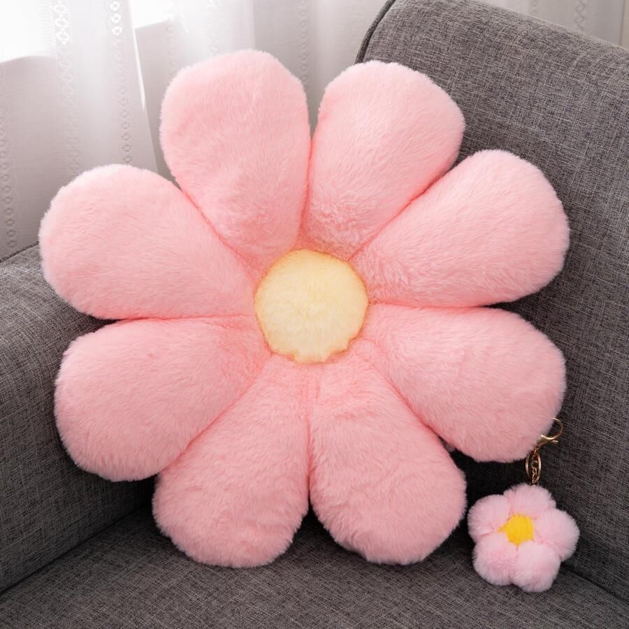 Unyqoos Decoratieve Bloemenkussen in Roze Madeliefjesvorm voor Bank Stoel Bed en Kamerdecoratie