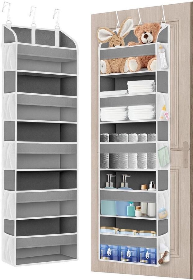 Unyqoos Deurhanger Organizer met 5 Vakken voor Badkamer en Kinderkamer Ruimtebesparend Ontwerp