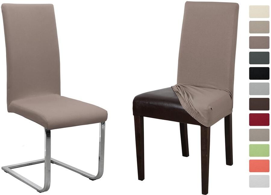 Unyqoos Elastische en Ademend Katoenen Stoelhoezen Set van 2 voor Perfecte Pasvorm