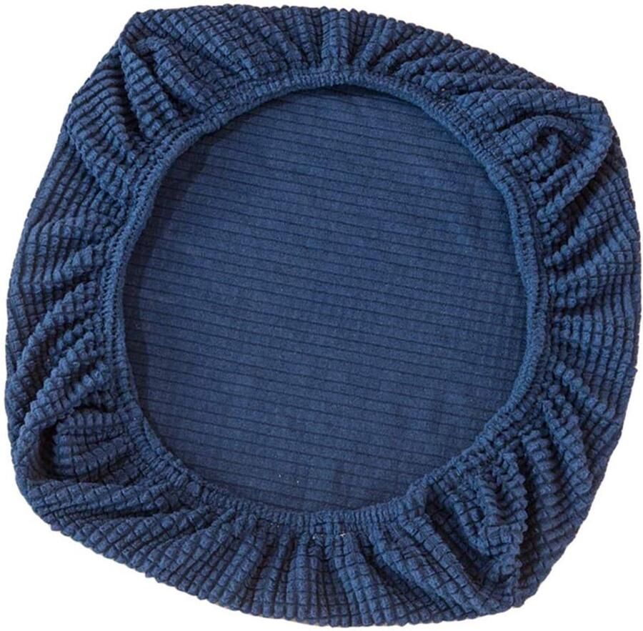 Unyqoos Elastische Stoelhoezen voor Bureaustoelen en Eetkamerstoelen in Donkerblauw