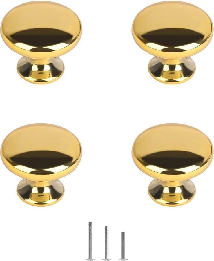 Unyqoos Elegant en Stijlvolle Gouden Meubelknoppen Set van 4 voor Toepassingen in Huis
