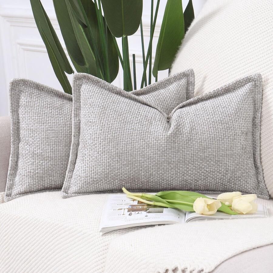 Unyqoos Elegante Chenille en Fluwelen Sierkussenhoezen met Stijlvolle Franjes voor Bank en Slaapkamer