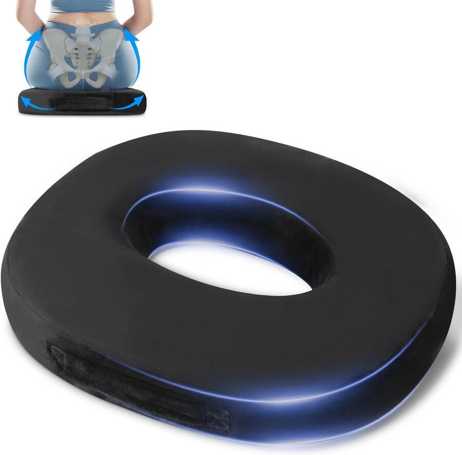 Unyqoos Ergonomisch Traagschuim Zitkussen voor Pijnverlichting en Comfort tijdens Langdurig Zitten