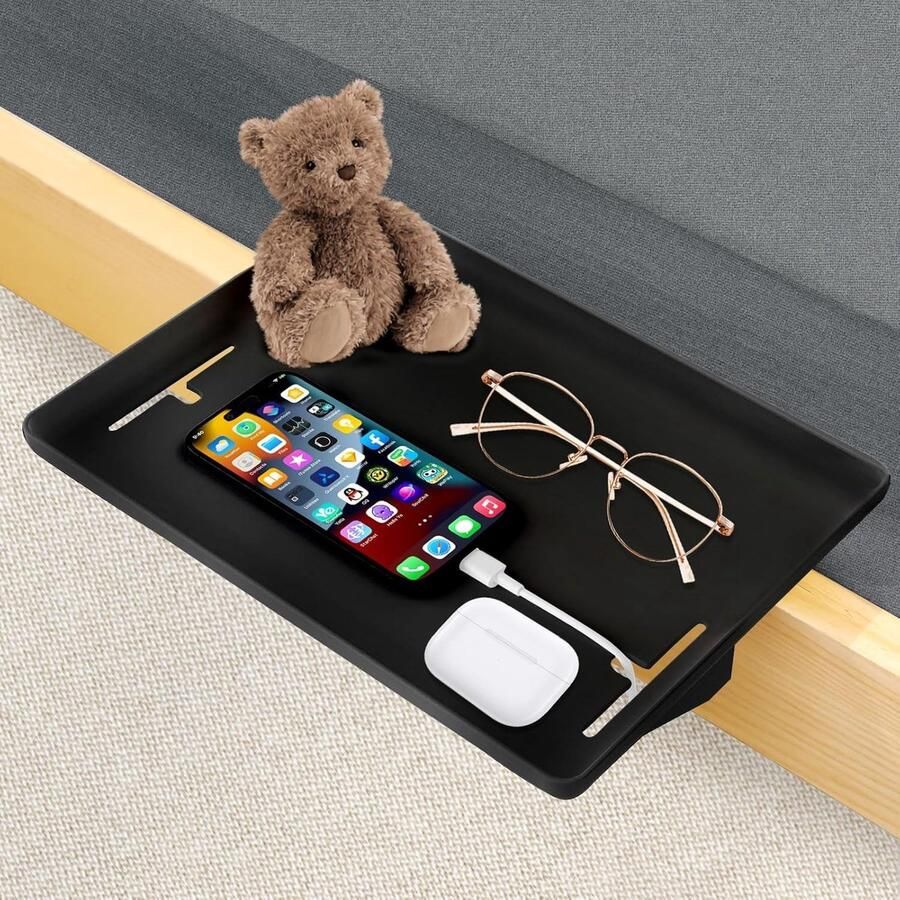 Unyqoos Handige Hangende Nachtkastje met Lade Beker- en Kabelhouder voor Bedden