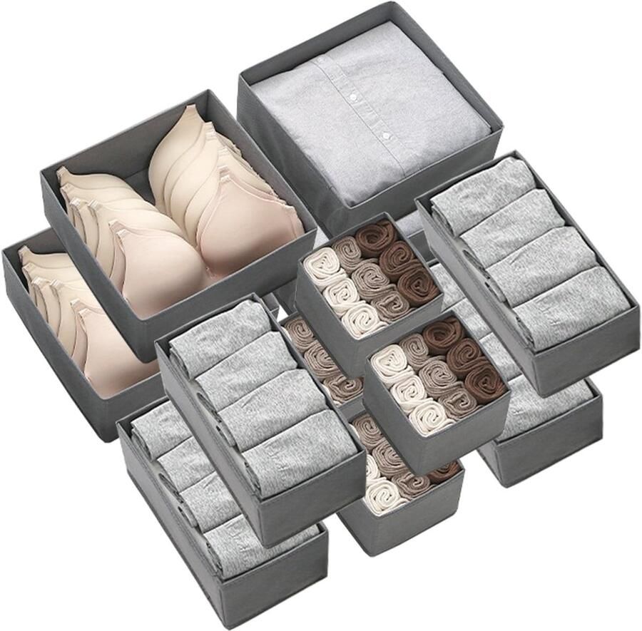 Unyqoos Handige Opbergset voor Kledingkasten met 12 Stuks Ideaal voor Efficiënte Organisatie van Kledingstukken