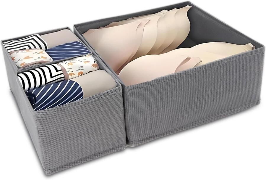 Unyqoos Handige Set van 4 Opvouwbare Lade- en Kastorganizers voor Kleding en Accessoires
