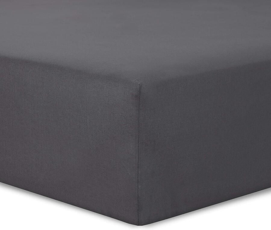 Unyqoos Hoogwaardig Antraciet Hoeslaken voor Tweepersoonsbedden van 160 x 200 cm 100% Katoen
