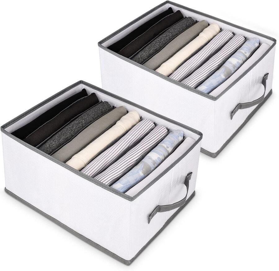 Unyqoos Innovatieve Opvouwbare Kledingkast Organizer Set met 9 Vakken voor Efficiënte Opslagoplossingen